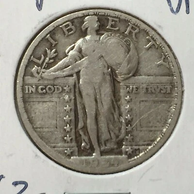 1924-P  VF  Standing Liberty Quarter   Nice Coin #2 - Image 1 of 2