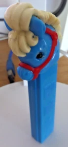 PEZ Pony Go Round Caballo Colores Raros Cabeza Azul Tallo Azul Ojos Negros 2.6 Austria - Imagen 1 de 10