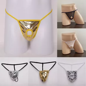 Lingerie Sexy Da Uomo T-Back Perizoma G-String Pouch Intimo Sospensorio Slip ☆ - Foto 1 di 31