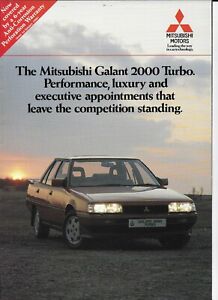 MITSUBISHI GALANT 2000 TURBO brochure - 1985 - mint condition