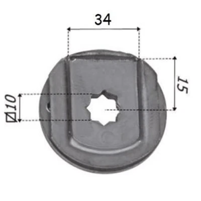 ROLLMATIK Testina sfilabile con foro a stella per supporto motore a cassonetto - Per vano