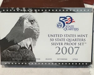 2007 S U.S. Mint 90% Silver Quarter Proof set with original packaging and COA - Picture 1 of 7