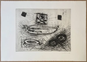 Arne-Bernd Rhaue, Radierung auf Bütten, 1988, handsigniert und datiert - Picture 1 of 4