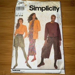 Vintage 1991 Simplicity Womens pattern 7395 Size Petite - XL uncut - Picture 1 of 5