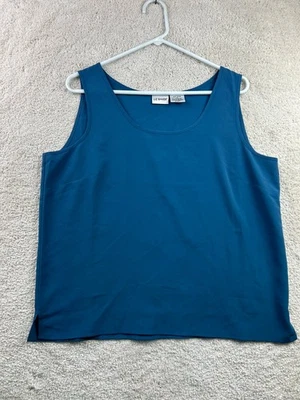Camiseta sin mangas Liz Baker azul para mujer talla 14 poliéster sin mangas Foto 1 de 4