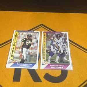 Lote de 2 cartas 1991 Pacific Junior Seau y Rich Gannon - Imagen 1 de 5