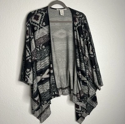 Cárdigan holgado American Rag Azteca gris marrón y azul Foto 1 de 4