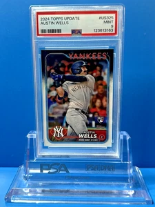¡Austin Wells PSA 9! (RC) 2024 Topps Update Series - ¡Debut de novato! ⚾️ - Imagen 1 de 2