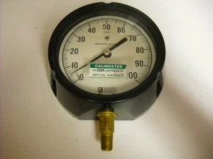 Weksler Instruments 4-1/2" Regal Pressure Gauge, 0-100psig, 1/4 npt, BA14 PF4LW - Picture 1 of 8