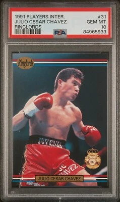 1991 Players International Ringlords #31 Julio Cesar Chavez - PSA 10 - Image 1 of 2