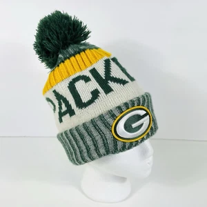 Green Bay Packers Acme New Era Knit Pom Hat Beanie On Field Authentic NFL Emblem - Picture 1 of 8