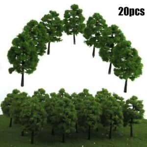 20PCS Model Trees Train Railroad Diorama Wargame Park Scenery  Scale 1:100 New