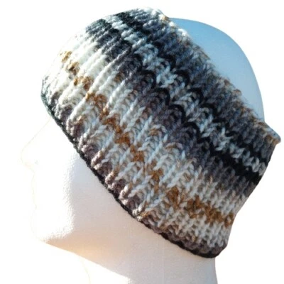 Diadema hecha a mano para hombre Circlet Bandeau águila dorada negra tejida acanalada EE. UU. Mujeres M/L Foto 1 de 4