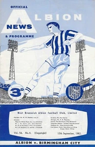 WEST BROMWICH ALBION V BIRMINGHAM CITY~ 12 SEPTEMBER 1962 - Picture 1 of 1
