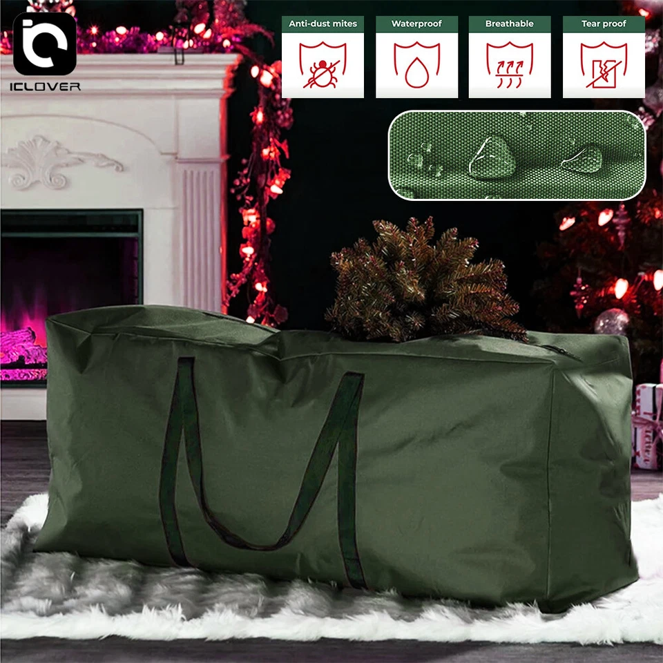 Christmas Tree Storage Bag Xmas Box Container Carry Large Heavy Duty Up To 9ft - Image 1 of 4