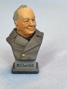 Vintage Britain Prime Minister Winston Churchill Mini Bust WWII War Roosevelt - Picture 1 of 5