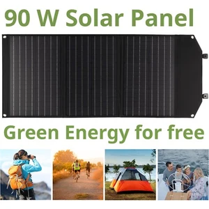 BRESSER Cargador Solar Móvil 90W con Puerto USB y DC - Imagen 1 de 9