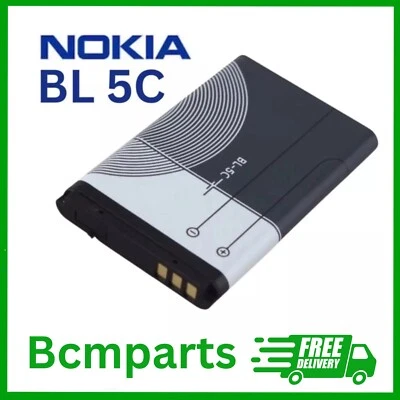 Nokia BL-5C 3.7V 1020mAh Lithium Cellphone Battery - Image 1 of 3