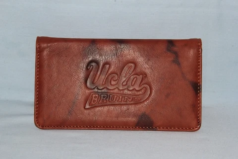 UCLA BRUINS     Leather Checkbook   NEW   brown m + Cover