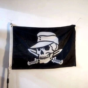 Bandera pirata calavera bandera cabecera bandera poliéster fiesta de Halloween decoración exterior - Imagen 1 de 8