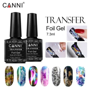CANNI Transfer Foil Nail Adhesive Gel Glue UV / LED Soak Off Polish - Picture 1 of 23