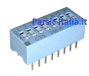 DIP SWITCH 8 POS. CTS 206-8 SWITCH SLIDE DIP SPST P=2,54mm 50mA (= 10 STÜCK) - Bild 1 von 4