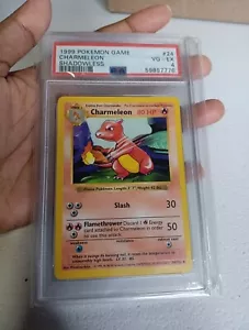 1999 Pokemon Base Set Trading Card Charmeleon Shadowless 24/102 PSA VG-EX 4 - Picture 1 of 7