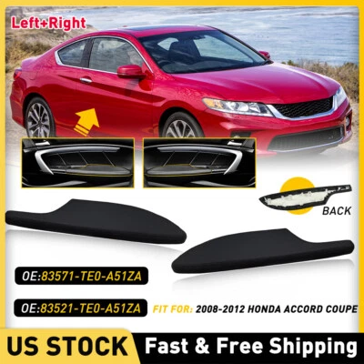 Juego reposabrazos panel puerta para Honda Accord 2008-2012 cupé cuero negro izquierda+derecha Foto 1 de 4