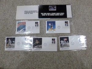  FINE TRIBUTE TO SPACE EXPLORATION &5 APOLLO 11 SPLASHDOWN FIRST DAY COVERS 8192 - Picture 1 of 7