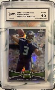 2012 Topps Chrome Refractor #40 Russell Wilson Stands RC Rookie GMA 10