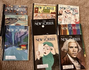 Nice Lot of 9 New Yorker Magazines from 2009 - w Labels But In Great Cond - Picture 1 of 4