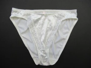 Vintage Y2K Victoria's Secret Second Skin Satin Panties M White High Cut - Picture 1 of 8