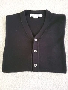 Comme Des Garcons Black Vneck Cropped Cardigan Sweater M: Made in JAPAN - Picture 1 of 10