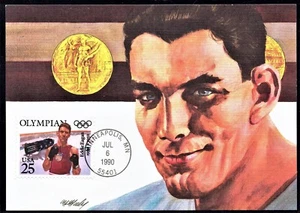 US 2499 Eddie Eagan Olympian 25c FDC Maximum Card F2499-2mx-1 - Picture 1 of 2