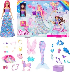 Barbie Unicornio Calendario de Adviento Moda Muñeca y 24 Accesorios Sorpresa y 3 Mascotas - Imagen 1 de 7