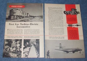 1950 Union Pacific GTEL X-50 Prototype Locomotive Vintage Info Article - Picture 1 of 1