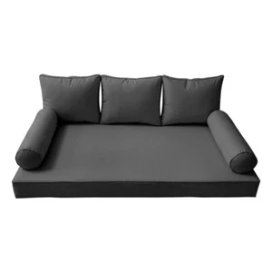 *COVER ONLY*-Style 3 Daybed Mattress Bolster Pillow Covers Pipe Trim Twin AD003 - Picture 1 of 12