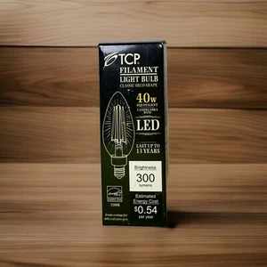 LED Candelabra Bulbs 40W Equivalent Dimmable E12 Base 2700K Warm White 1-Pack - Picture 1 of 11