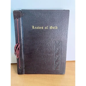 Vintage 1964  - Leaves of Gold Book - Prayers/Verse - Hand Bound Religious Book - Imagen 1 de 2