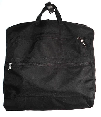 Bolso para ropa de nailon balístico negro ALDA con asa de cuero bolsillos con múltiples cremallera Foto 1 de 4