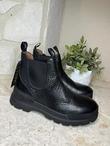 Polo Ralph Lauren schwarze Leder Oslo Chelsea Stiefel Gr. 8 neu - Bild 1 von 9