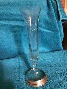 Vaso Wallace Argento R-60 Susquehanna Cristallo 9" SS Piedi Modello Sei Punti Stella - Foto 1 di 8
