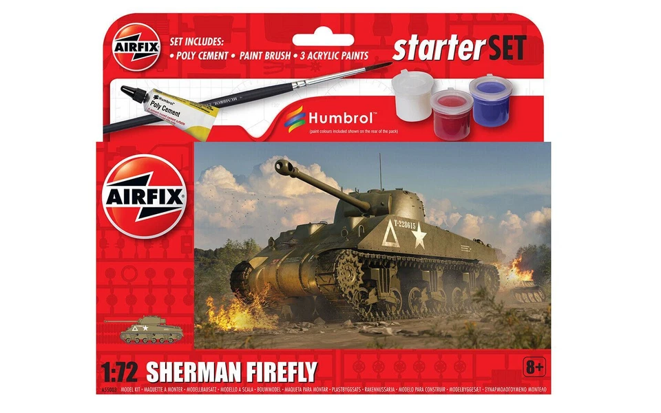 Set Iniziale NUOVO Sherman Firefly 1:72 Modello Kit Airfix 55003 - Immagine 1 di 1