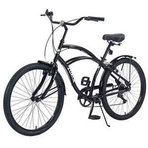 MEGHNA 26 Inch 7 Speeds Beach Cruiser Bike Steel Frame Bicycles for Adult - Picture 1 of 65