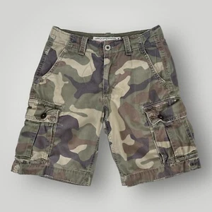 American Eagle Outfitters Camo Shorts Mens 28 Faded Green Cargo Classic Outdoor - Picture 1 of 7