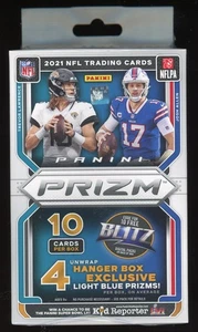 Panini Prizm NFL 2021 Football Hanger Box nuovo sigillato in fabbrica azzurro - Foto 1 di 2