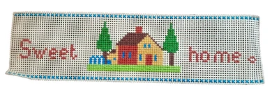 Needlepoint Embroidery  Finished Unframed Completed Bookmark  "Sweet Home" - Image 1 of 3