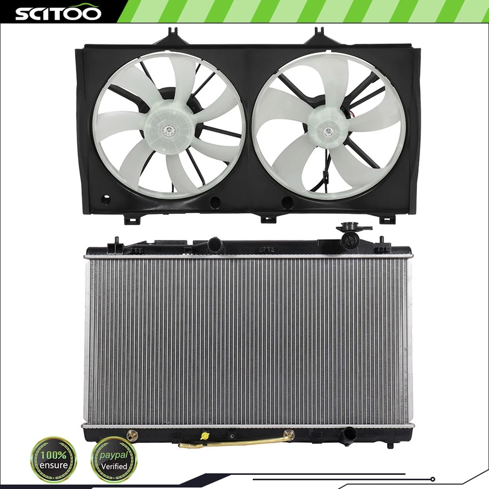 Car Radiator and Cooling Fan Kit Fit For 2009 2010 2011 2012-2014 Toyota Venza - Image 1 of 1