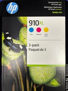 HP 910XL Cyan Magenta Yellow Ink Cartridges exp 10/2025 - Picture 1 of 1