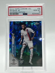 2019-20 Topps Chrome UCL Sapphire Edition #95 Neymar Jr. PSA 10 Gem Mint - Picture 1 of 2